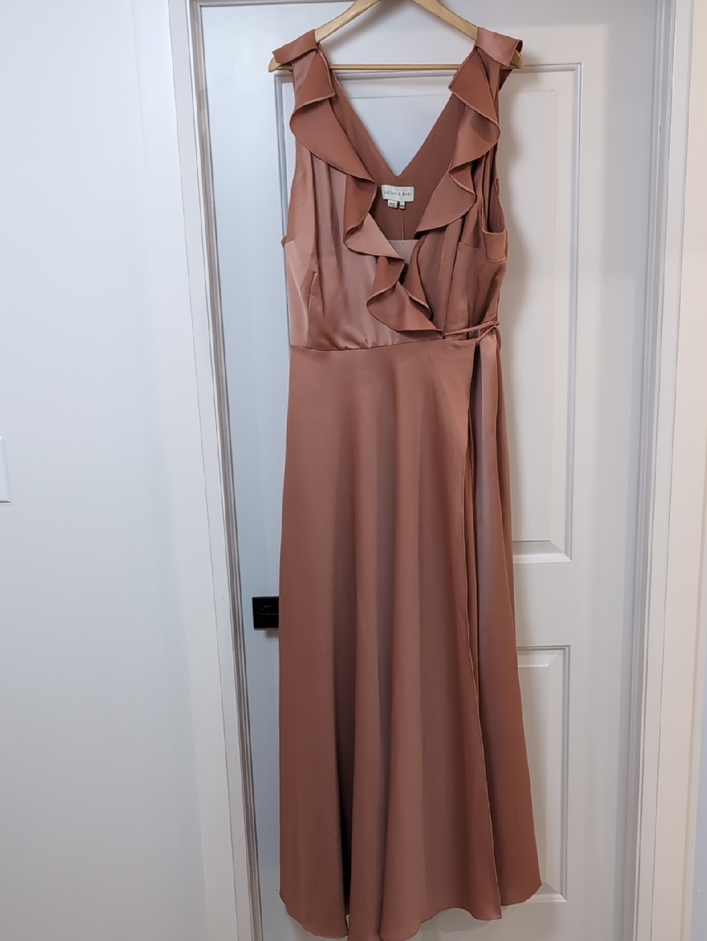 BHLDN SACHIN & BABI | Women's Raw Sienna Tansy Satin Charmeuse Maxi Dress